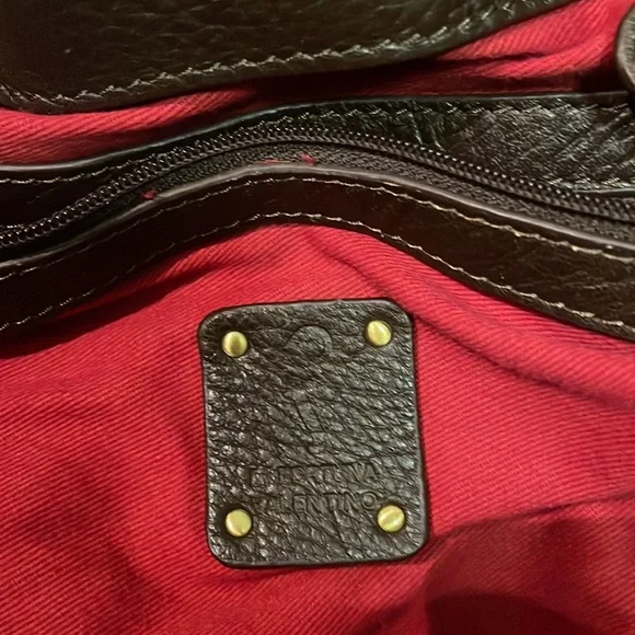 Brown/wine leather shoulder bag - Picture 4 of 4